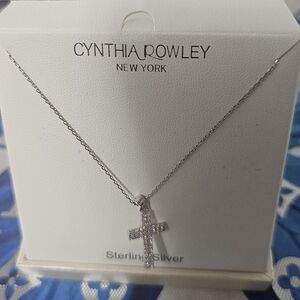 NWOT Cynthia Rowley Sterling Silver Cross Necklace